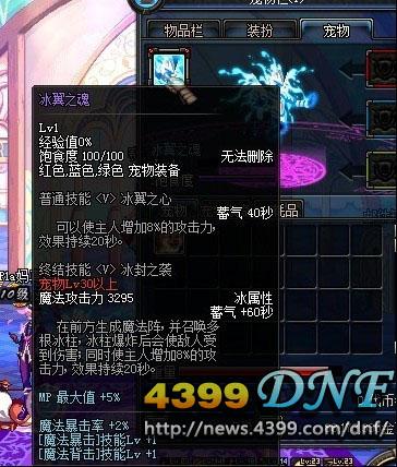 dnf寵物冰翼之魂?dnf寵物冰翼之魂圖片!