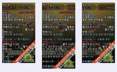佛拉斯寵物?佛拉斯寵物屬性!