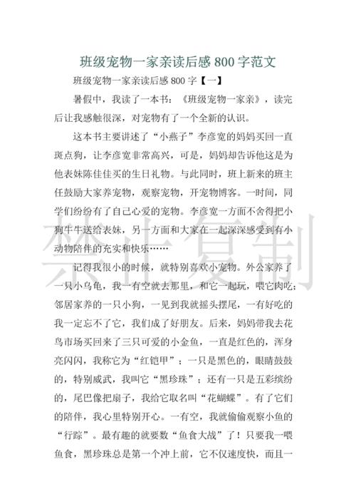 班級寵物一家親?班級寵物一家親讀后感!